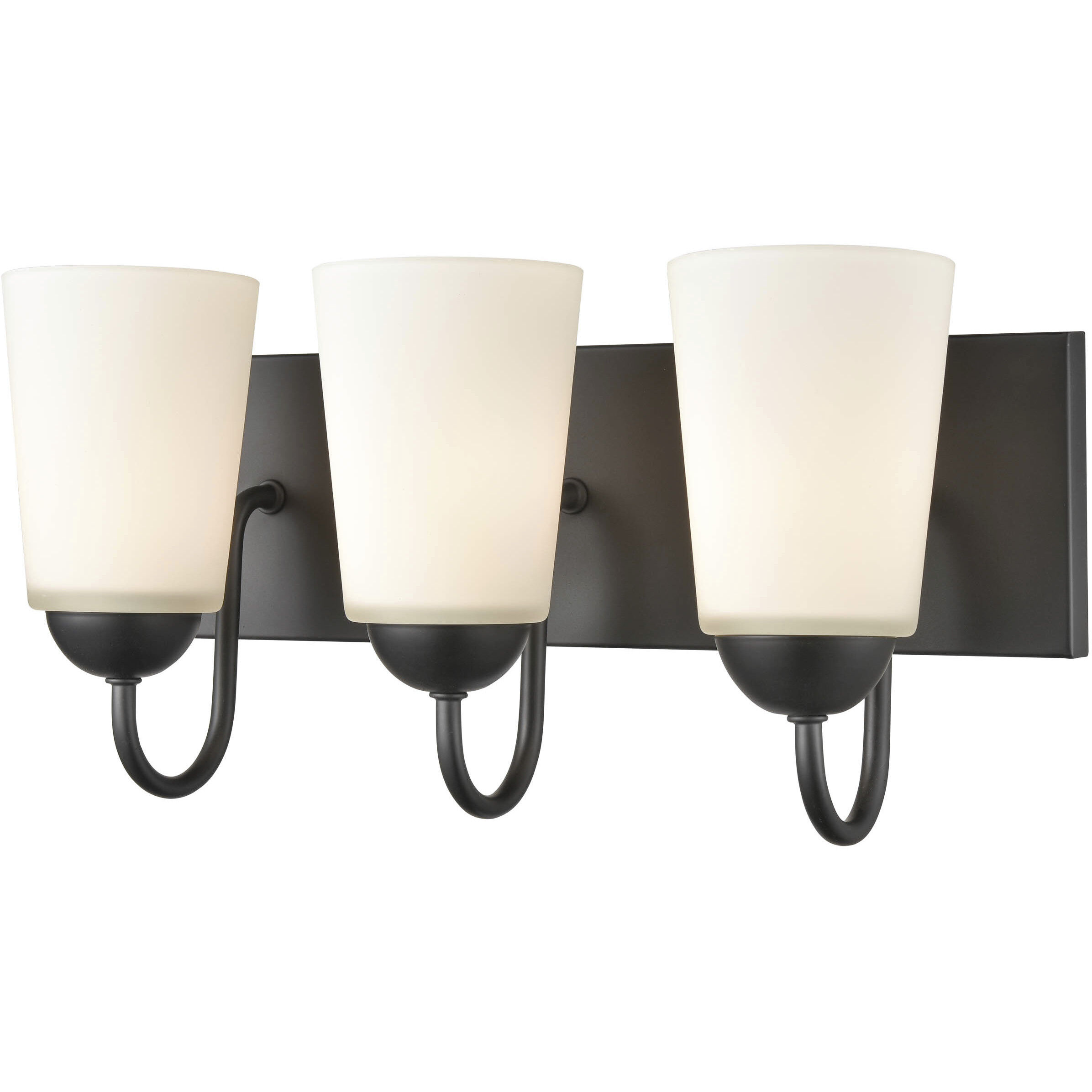 Ivey Lake 3 Light 16 inch Matte Black Bathroom Vanity Light Wall Light